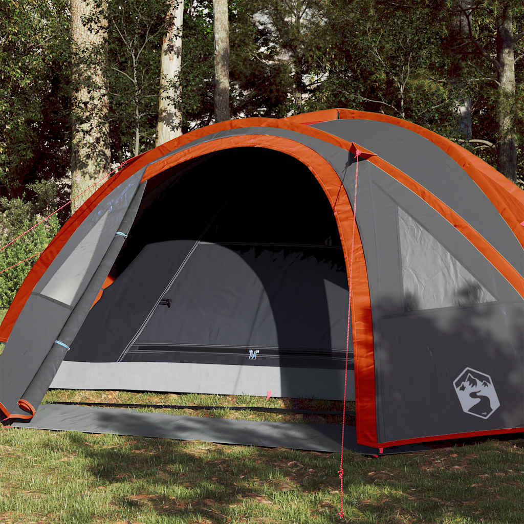 Vidaxl Dome Zelt 4-Personen-Waschmaschinen in Grau und Orange