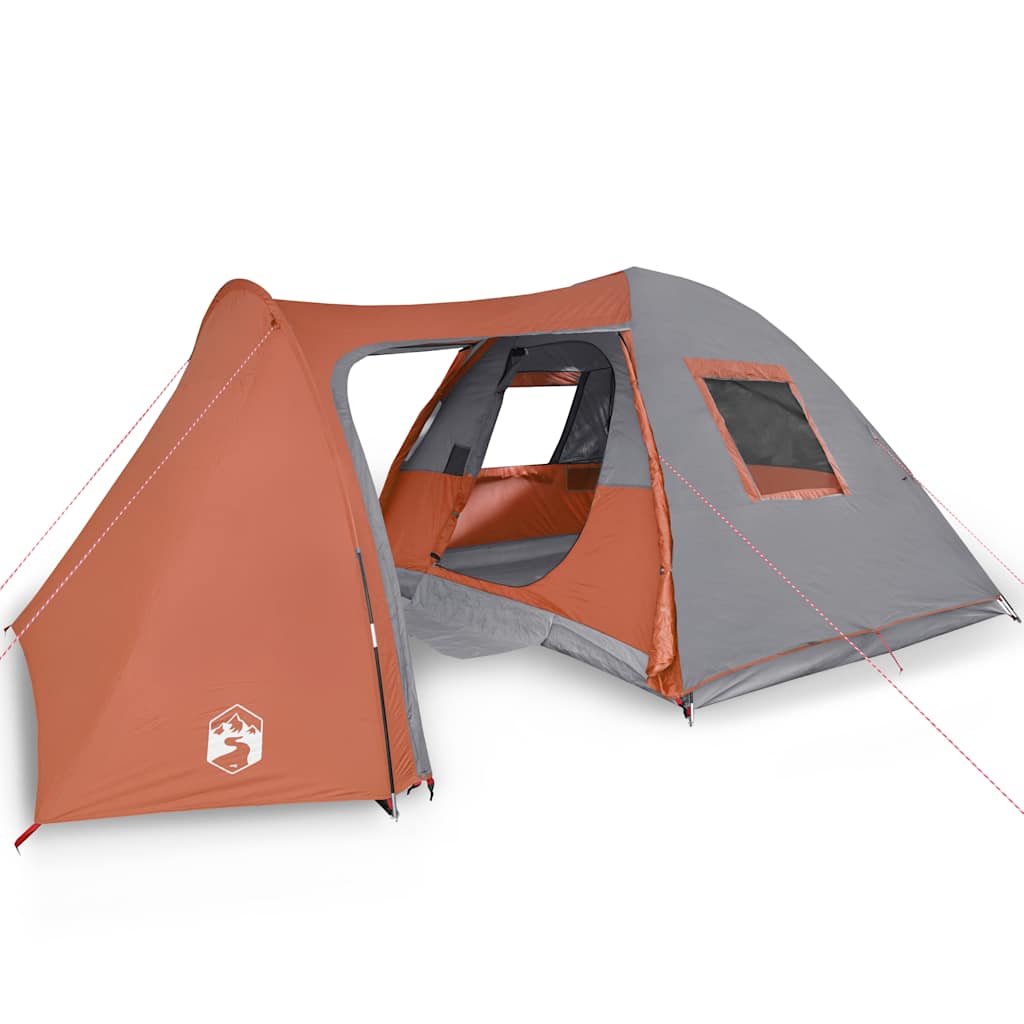 Vidaxl Dome Zelt 6-Personen-Waschmaschinen in Grau und Orange