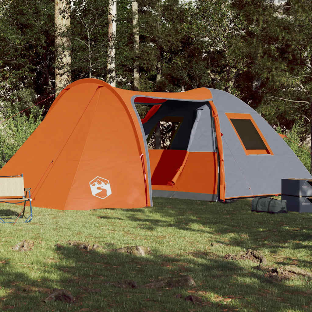 Vidaxl Dome Zelt 6-Personen-Waschmaschinen in Grau und Orange