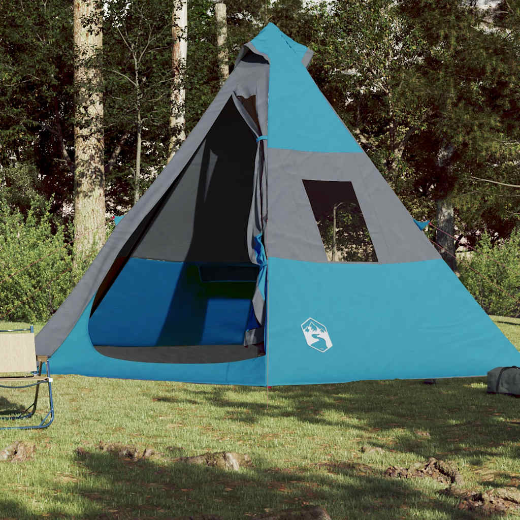 Vidaxl Tipi-Zelt für 7 Personen, waschmaschinenfest, blau
