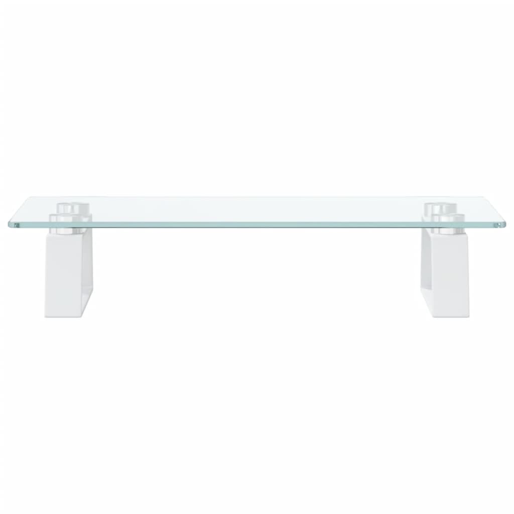 Vidaxl monitorstandaard 40x20x8 cm gehard glas en metaal wit