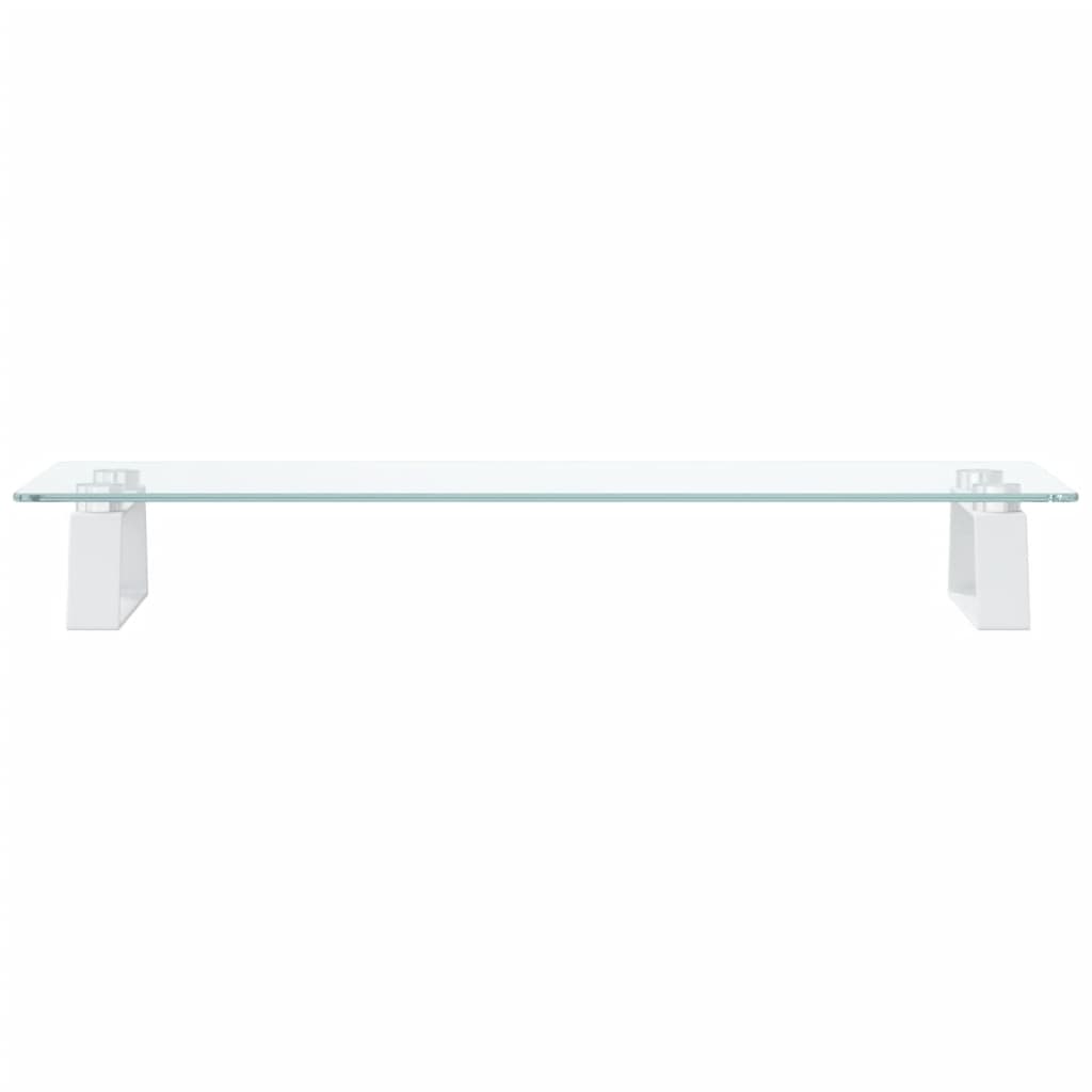 Vidaxl monitorstandaard 60x20x8 cm gehard glas en metaal wit