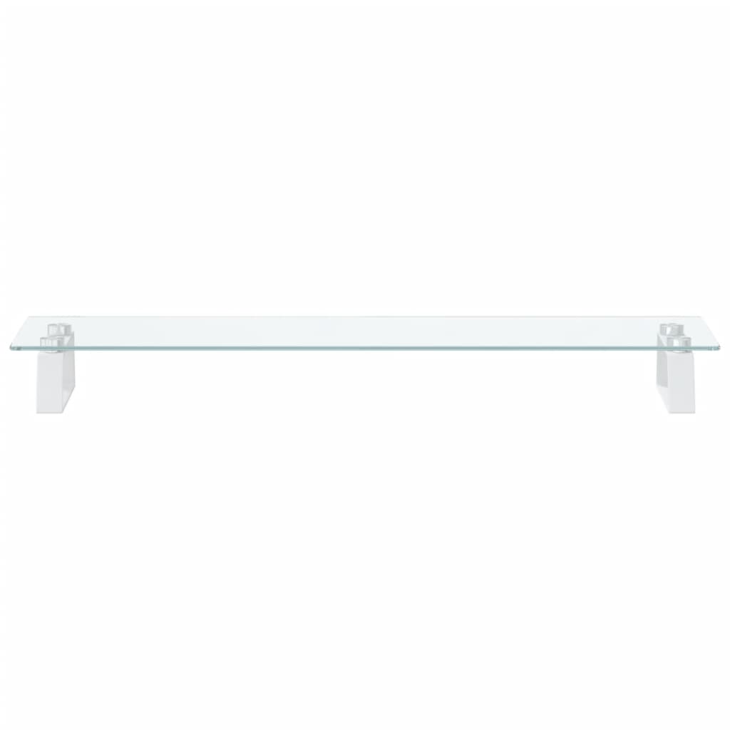Vidaxl monitorstandaard 80x20x8 cm gehard glas en metaal wit