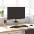 VidaXL Monitorständer 100x20x8 cm, gehärtetes Glas und Metall, Weiß