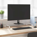 VidaXL Monitor Standard 80x35x8 cm, gehärtetes Glas und Metall, weiß