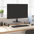 VidaXL Monitorständer 80x35x8 cm, gehärtetes Glas und Metall, schwarz