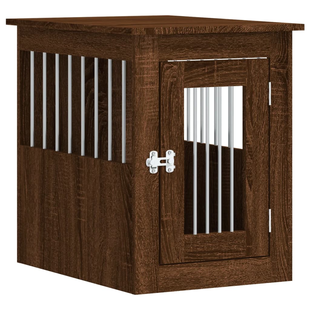 VIDAXL Hundebank 45 x 62 x 59 cm, geschlossene Halterung, braun, Eichenfarbe