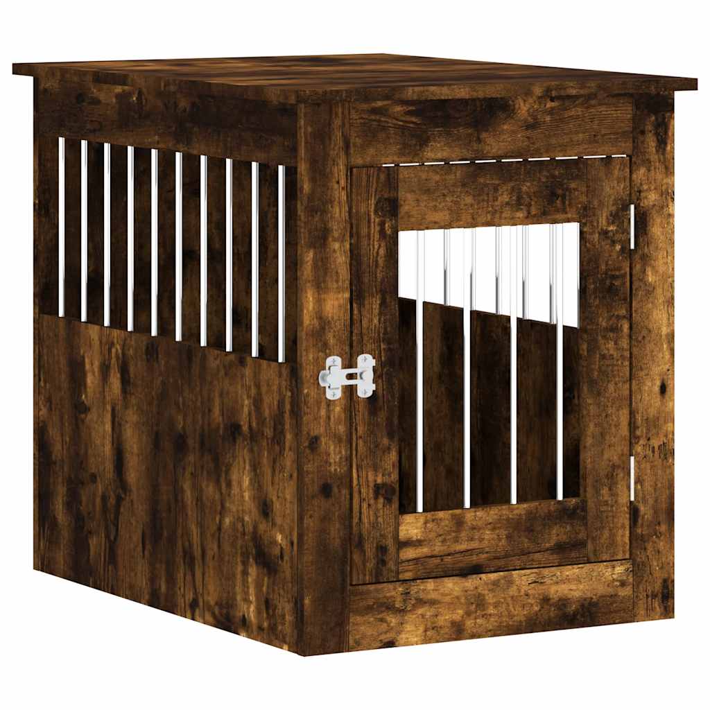 VIDAXL HUNDEBANK 55X75X65 CM PRACTED HOLKEL Räucherte Eiche gefärbt
