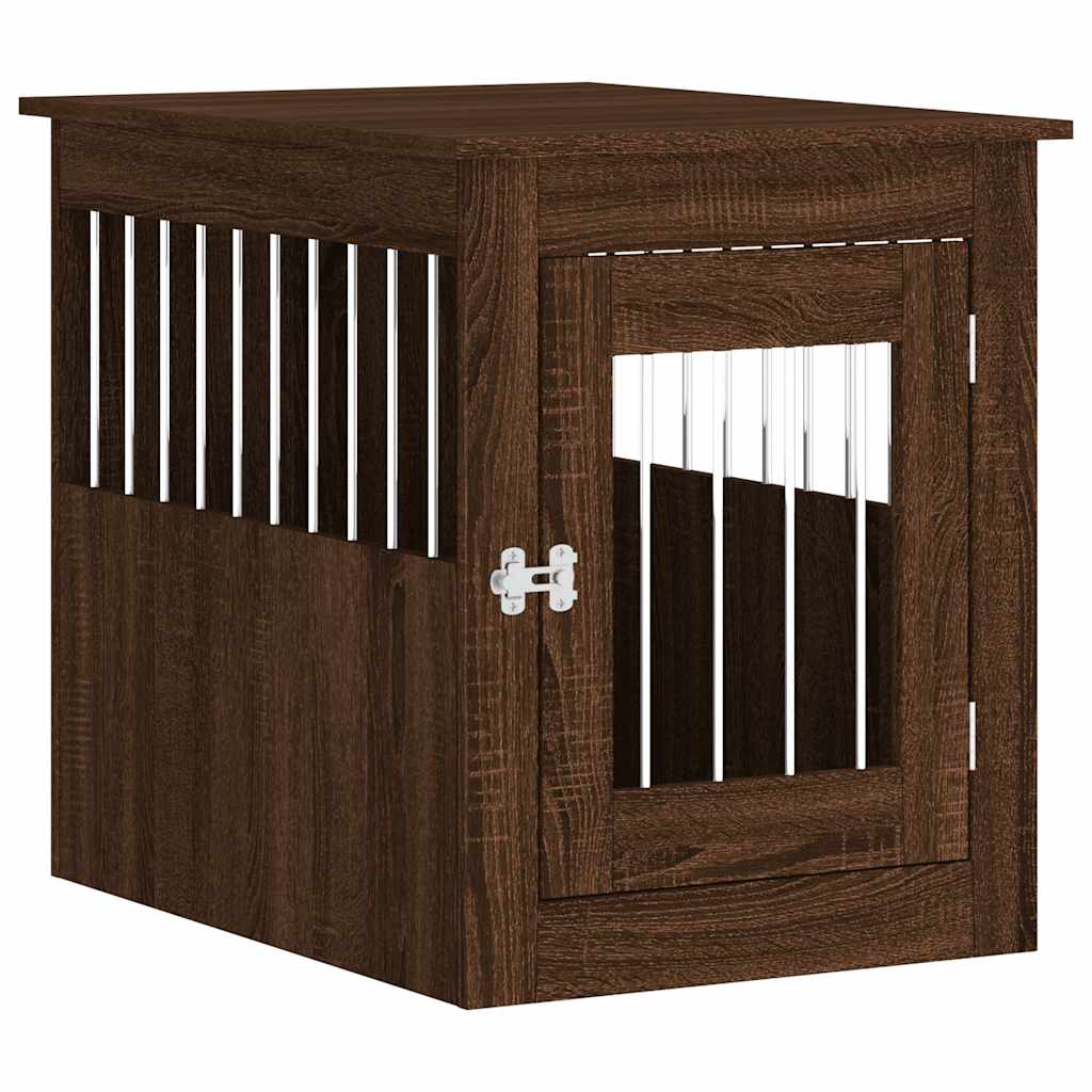 VIDAXL Hundebank 55 x 75 x 65 cm, Gestell, Braun, Eichenfarbe