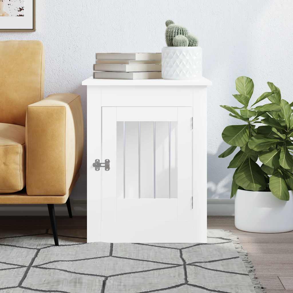 VidaXL Hundebox 55x80x68 cm, hergestellt aus weißem
