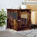 Vidaxl hondenbench 55 x 80 x 68 cm bewerkt hout gerookt eikenkleurig