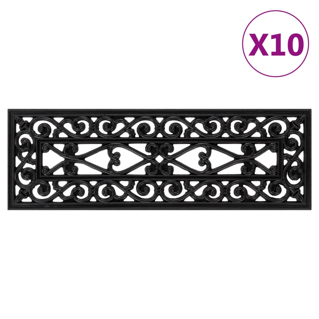 VidaXL -Treppenmatten 10 ST 25x75 cm Gummi