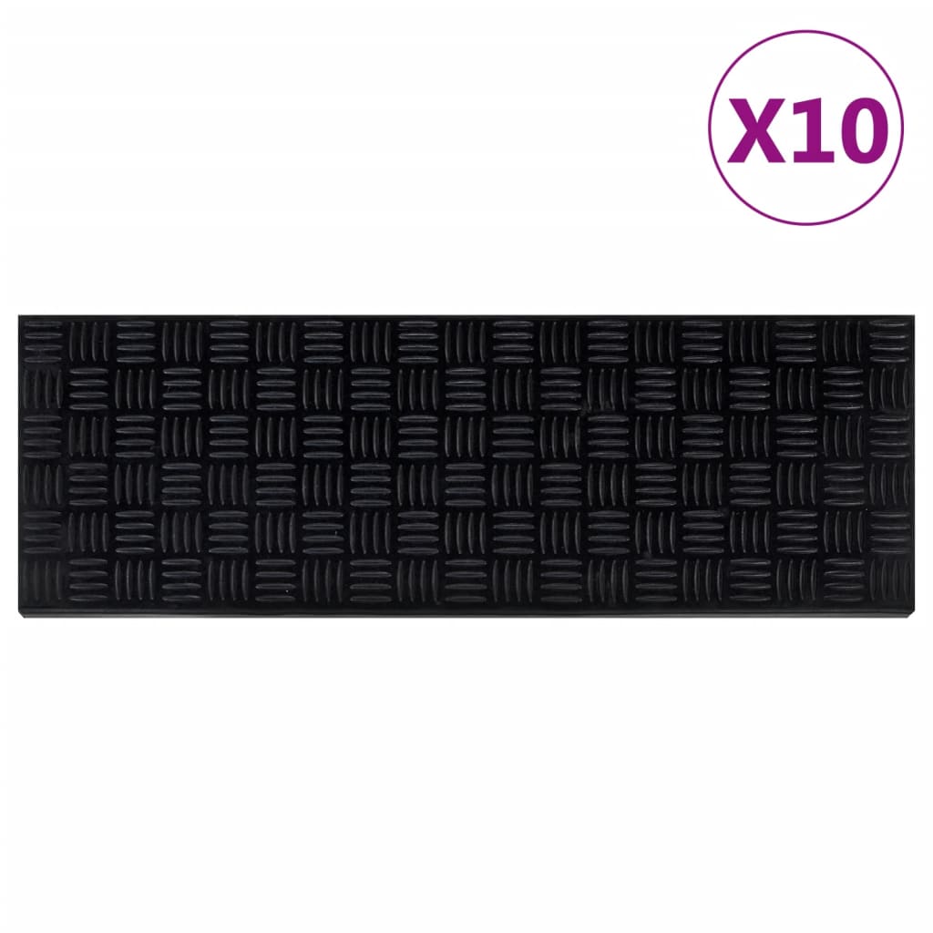 VidaXL -Treppenmatten 10 ST 25x75 cm Gummi