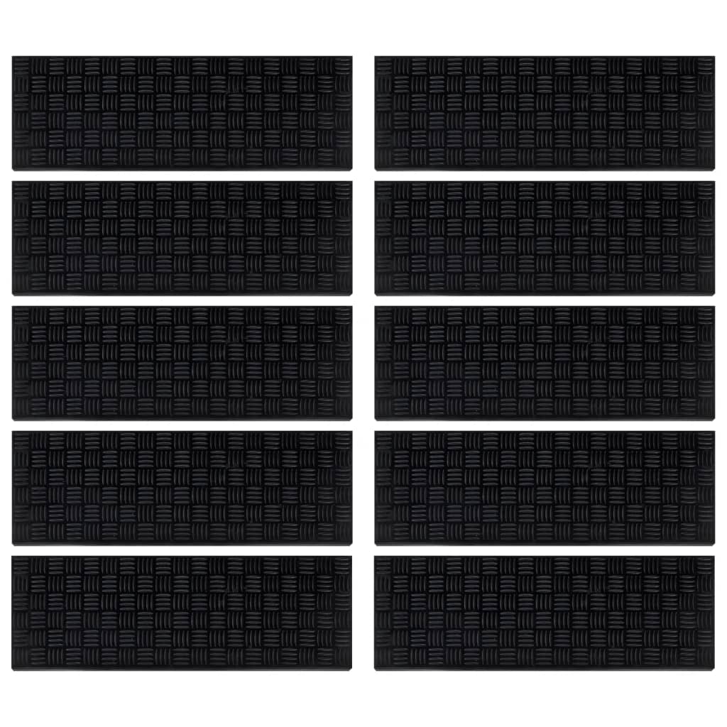 VidaXL -Treppenmatten 10 ST 25x75 cm Gummi