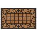 Vidaxl deurmat rechthoekig 45x75 cm rubber en kokosvezel