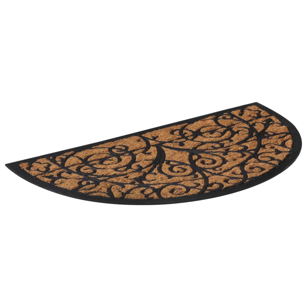 VidaXL Halbrunde Fußmatte 45x75 cm aus Gummi und Kokosfaser