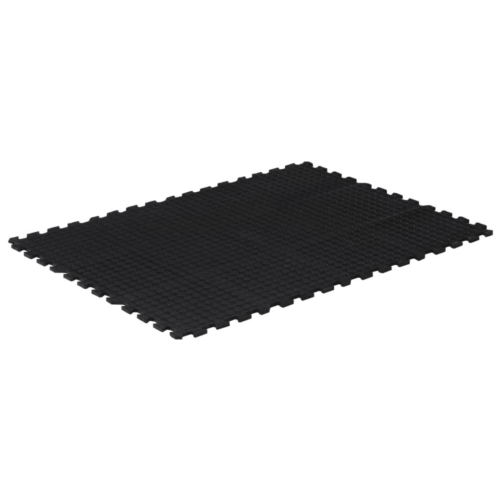 VidaXL Gummifliese 12 mm 90x120 cm Schwarz