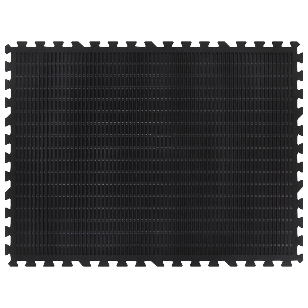 VidaXL Gummifliese 12 mm 90x120 cm Schwarz