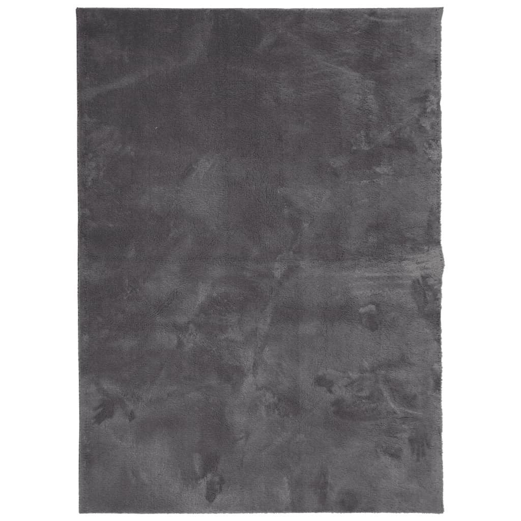 Vidaxl Teppich Huarte niedrigflorig weichwaschbar 160 x 230 cm Anthrazit