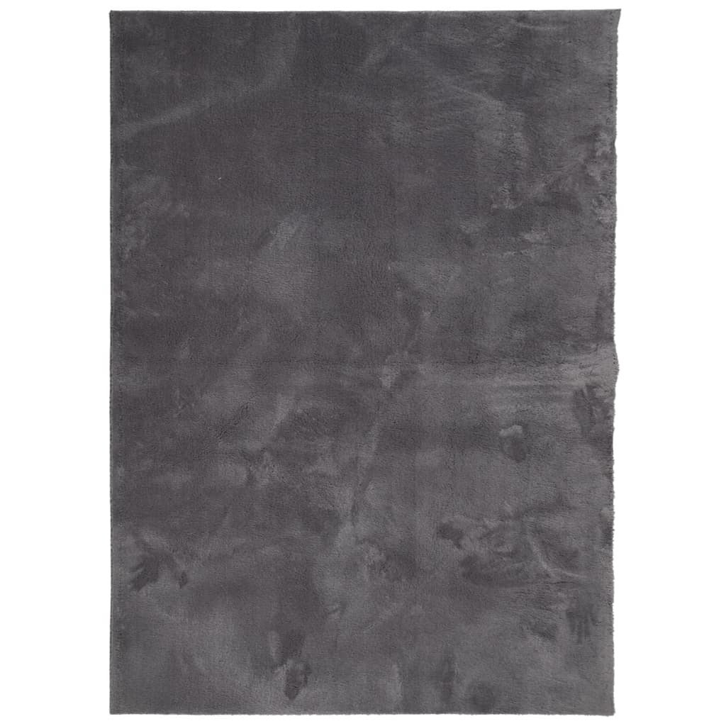 VidaXL Teppich Huarte niedrigflorig weichwaschbar 200x280 cm Anthrazit