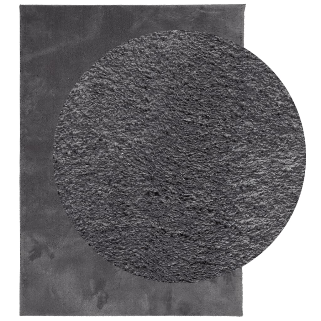 VidaXL Teppich Huarte niedrigflorig weichwaschbar 200x280 cm Anthrazit