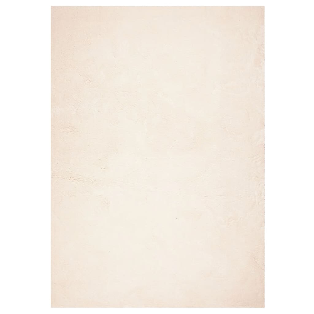 VidaXL Teppich Huarte, kurzflorig, weich, waschbar, 120 x 170 cm, beige