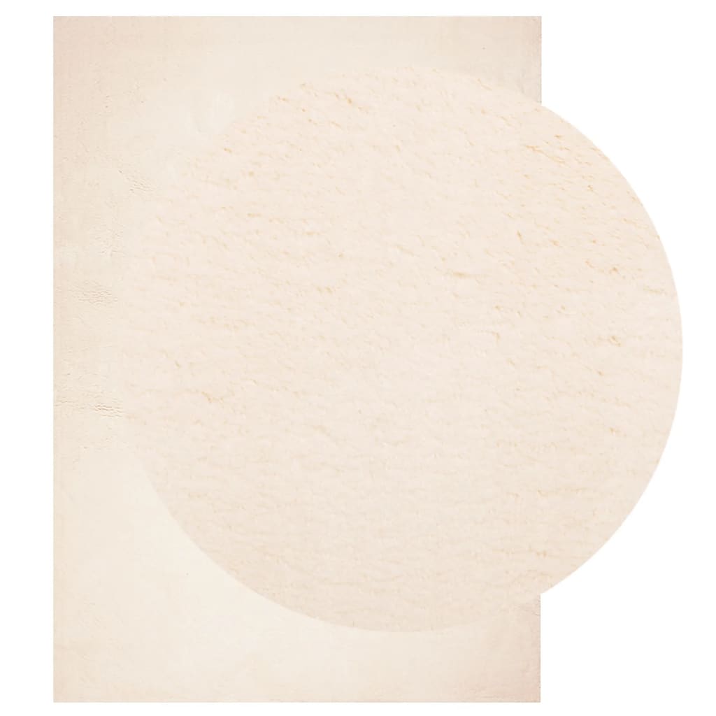 VidaXL Teppich Huarte, kurzflorig, weich, waschbar, 120 x 170 cm, beige