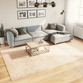 Vidaxl vloerkleed huarte laagpolig zacht wasbaar 240x340 cm beige
