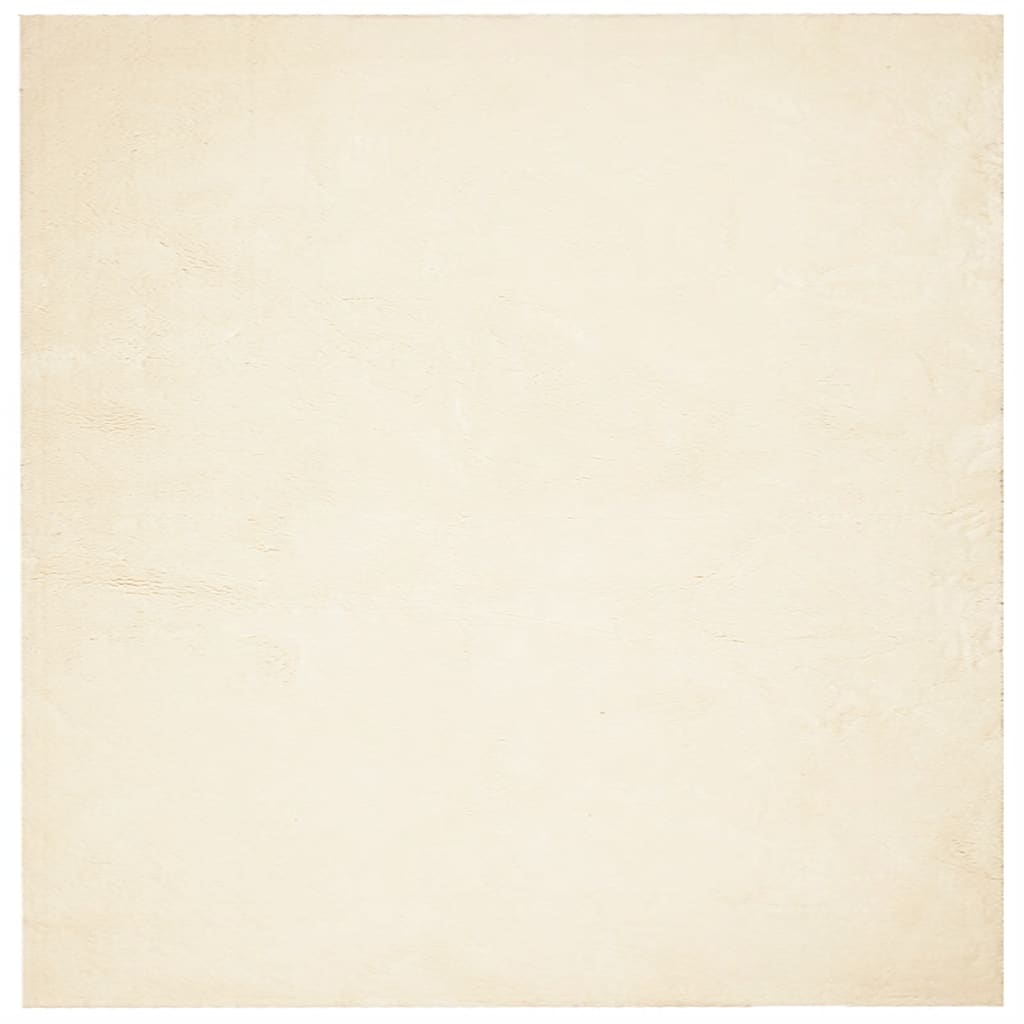 VidaXL Teppich Huarte, kurzflorig, weich, waschbar, 120 x 120 cm, cremefarben