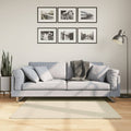 VidaXL Teppich Huarte, kurzflorig, weich, waschbar, 120 x 120 cm, cremefarben