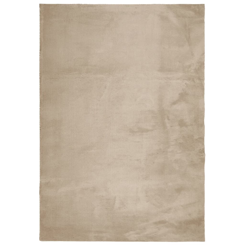 VidaXL Teppich Huarte Low -Molzen Weichwaschbar 160 x 230 cm Sand -Farbig