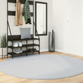 VidaXL Teppich Huarte Low -Molon Weichwaschbar Ø 200 cm Grau