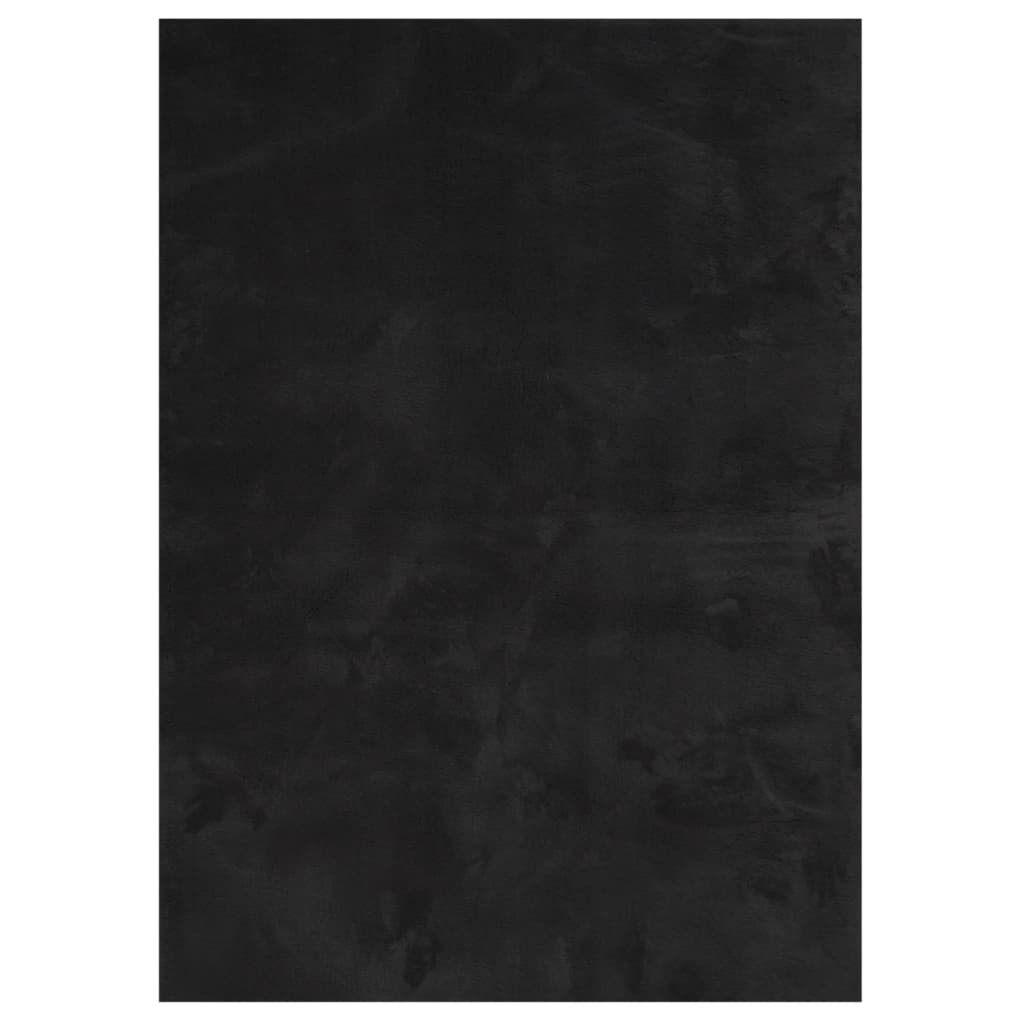 VidaXL Teppich Huarte, kurzflorig, weich, waschbar, 120 x 170 cm, schwarz