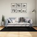 VidaXL Teppich Huarte, kurzflorig, weich, waschbar, 120 x 170 cm, schwarz