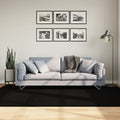 VidaXL Teppich Huarte Low -Molon Weichwaschbar 160x230 cm Schwarz