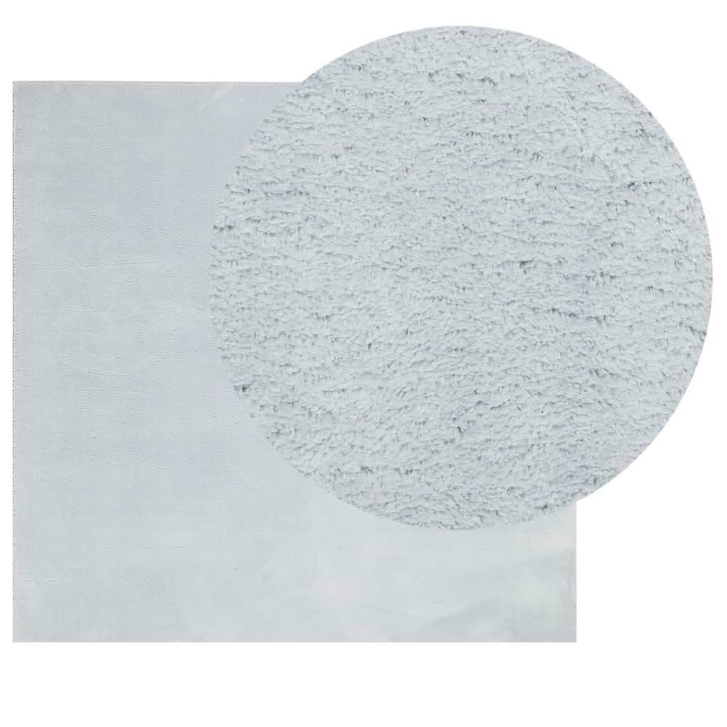 VidaXL Teppich Huarte, kurzflorig, weich, waschbar, 160 x 160 cm, Blau