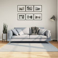 VidaXL Teppich Huarte, kurzflorig, weich, waschbar, 160 x 160 cm, Blau