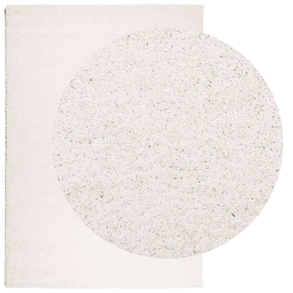 VidaXL Pamplona Hochflorteppich, modern, 140 x 200 cm, Creme