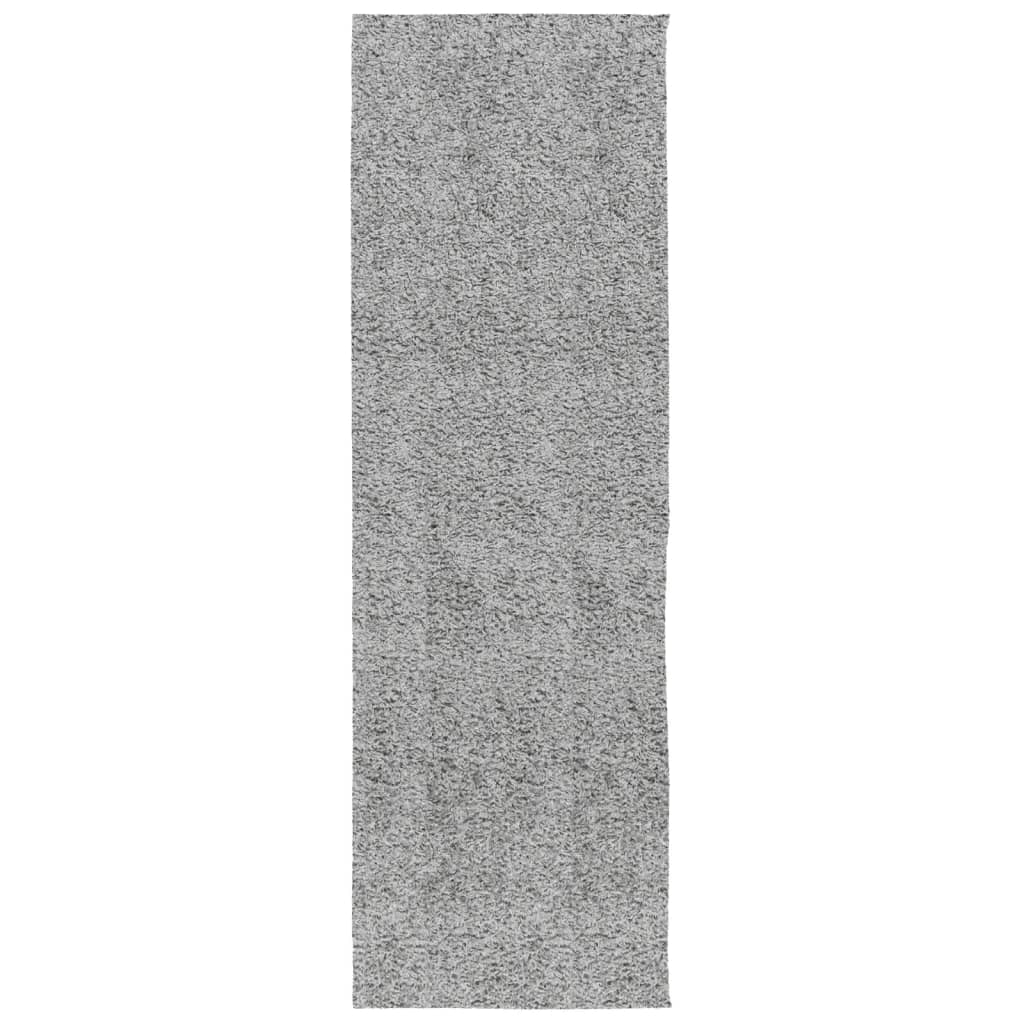 VidaXL Pamplona Hochflorteppich, Modern, 80 x 250 cm, Grau