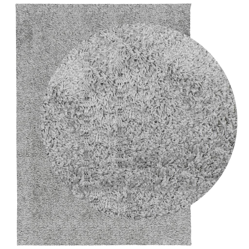 VidaXL Pamplona Hochflorteppich, Modern, 140 x 200 cm, Grau
