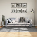 VidaXL Pamplona Hochflorteppich, Modern, 140 x 200 cm, Grau