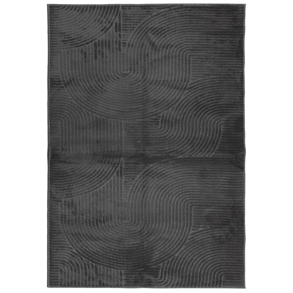 VidaXL Bodenteppich Iza, kurzflorig, skandinavisch, 140 x 200 cm, anthrazit