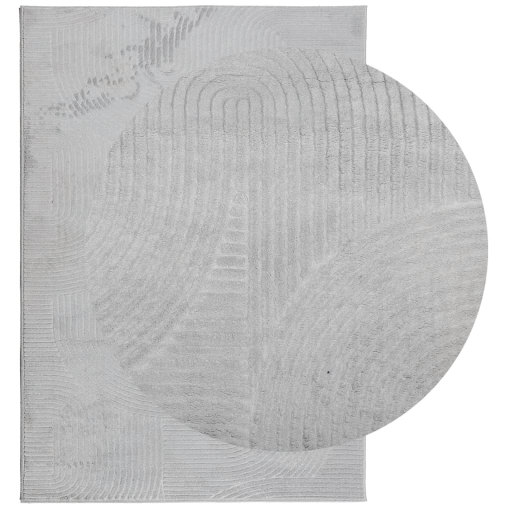 VidaXL Teppich Iza, Kurzflor, skandinavisch, 120 x 170 cm, Grau