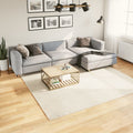 Vidaxl vloerkleed oviedo laagpolig 240x240 cm beige