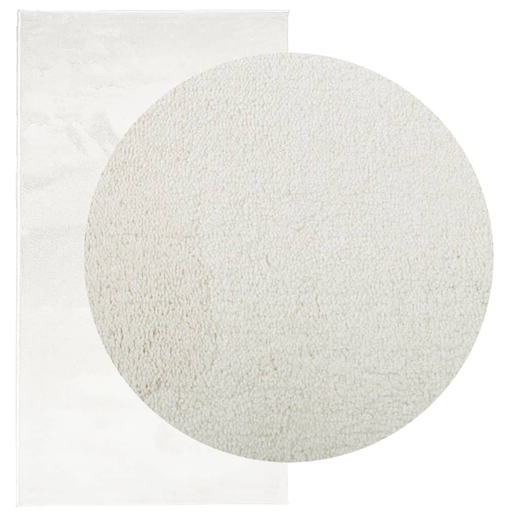 VidaXL Bodenteppich Oviedo, Kurzflor, 60 x 110 cm, cremefarben