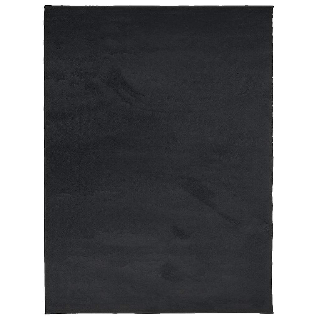 Vidaxl vloerkleed oviedo laagpolig 240x340 cm zwart