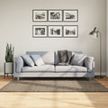 VidaXL Istan Hochflorteppich, glänzend, 120 x 170 cm, Grau