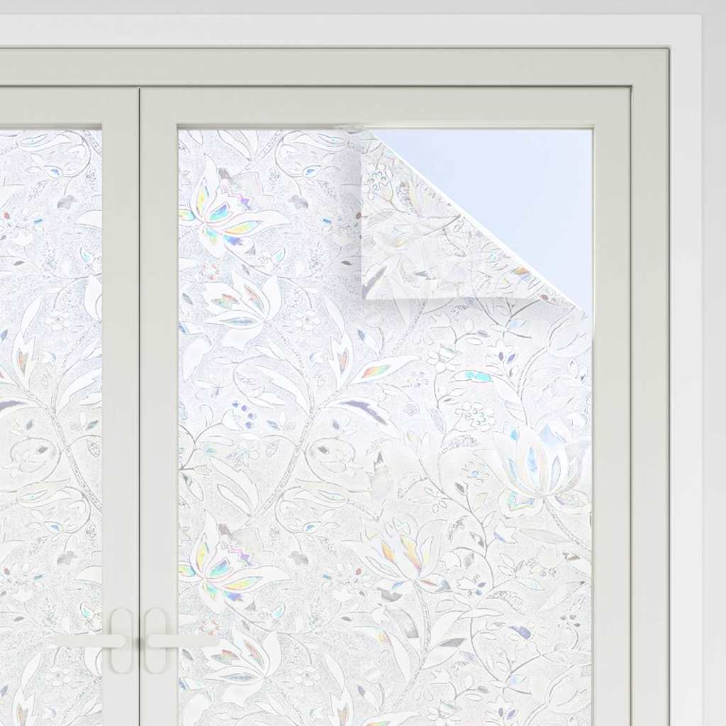 Vidaxl raamfolies 4 st mat bloemenpatroon pvc