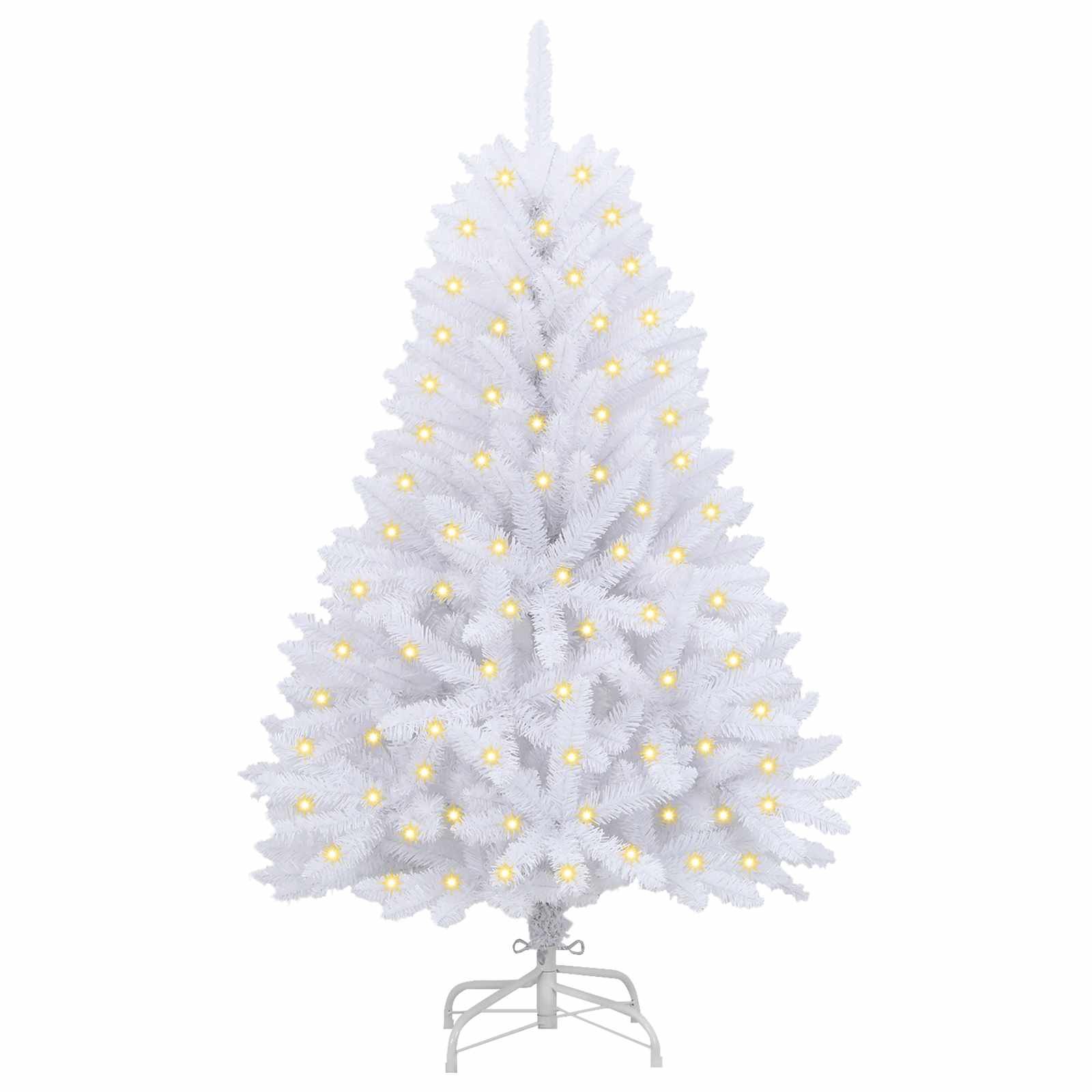 Vidaxl kunstkerstboom met 150 led wit 120 cm pvc en metaal