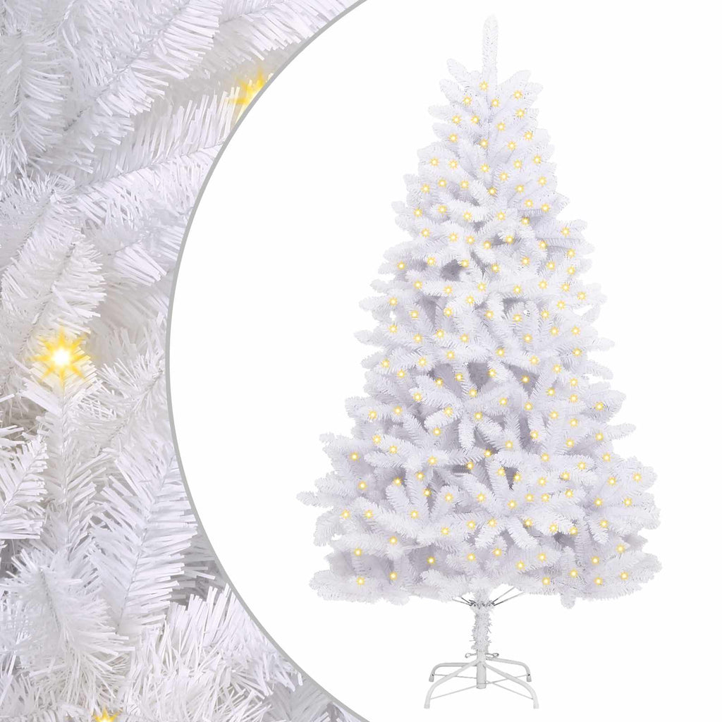 Vidaxl kunstkerstboom met 300 led wit 270 cm pvc en metaal
